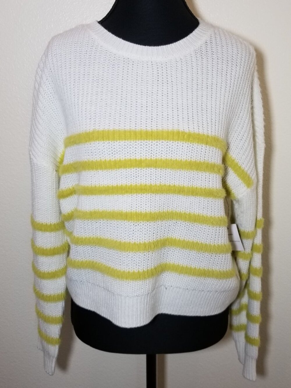 Nikka K Womens XS Striped Sweater Retro Cottage City Street Festival Cozy NWT
